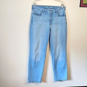 Old Navy High Rise Wide Leg Jeans Light Wash Size 14